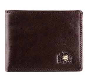 Zdjęcie produktu Męski portfel ze skóry z herbem bez zapięcia brązowy Wittchen