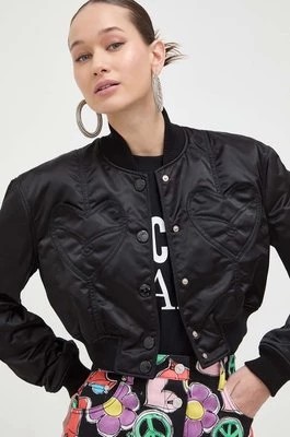 Zdjęcie produktu Moschino Jeans kurtka bomber damski kolor czarny przejściowa