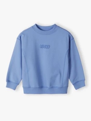 Zdjęcie produktu Niebieska bluza dresowa z napisem Lucky - 5.10.15.