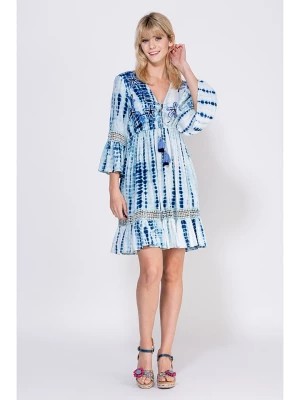 Zdjęcie produktu Peace & Love Sukienka w kolorze niebiesko-białym rozmiar: L