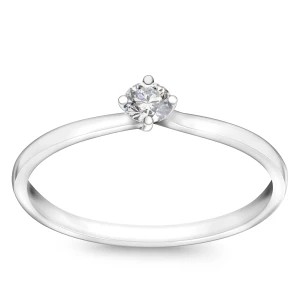Zdjęcie produktu Pierścionek z białego złota z diamentem YES Hearts & Arrows - Valentine Valentine - Biżuteria YES