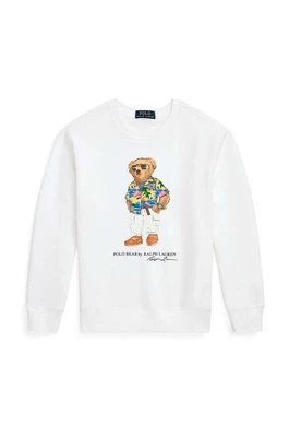 Zdjęcie produktu Polo Ralph Lauren bluza bawełniana dziecięca kolor biały z nadrukiem
