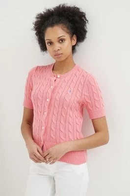 Zdjęcie produktu Polo Ralph Lauren kardigan bawełniany kolor różowy lekki