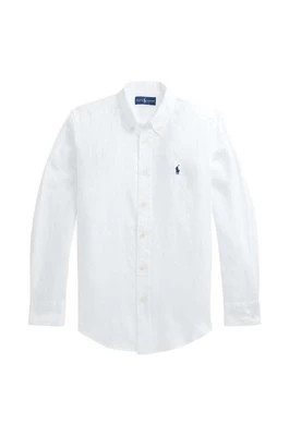 Zdjęcie produktu Polo Ralph Lauren koszula lniana dziecięca kolor biały