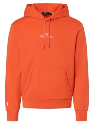 Zdjęcie produktu Polo Ralph Lauren Męski sweter z kapturem Mężczyźni Bawełna pomarańczowy jednolity,