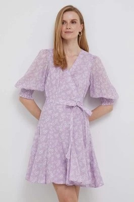 Zdjęcie produktu Polo Ralph Lauren sukienka bawełniana kolor fioletowy mini rozkloszowana