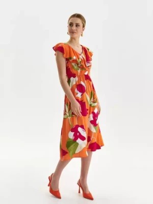 Zdjęcie produktu Printowana sukienka z falbaną DRYWASH
