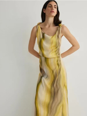 Zdjęcie produktu Reserved - Sukienka maxi z nadrukiem - wielobarwny