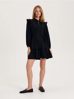Zdjęcie produktu Reserved - Sukienka mini z lyocellu - czarny