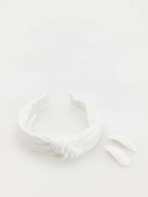 Zdjęcie produktu Reserved - Zestaw opaska i spinki do włosów - złamana biel
