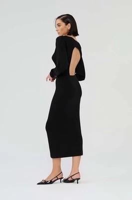 Zdjęcie produktu Saint Body sukienka kolor czarny maxi dopasowana
