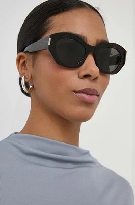 Zdjęcie produktu Saint Laurent okulary przeciwsłoneczne damskie kolor brązowy SL 639