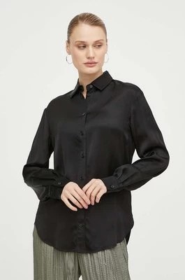 Zdjęcie produktu Samsoe Samsoe koszula SAMADISONI damska kolor czarny regular z kołnierzykiem klasycznym F10000030