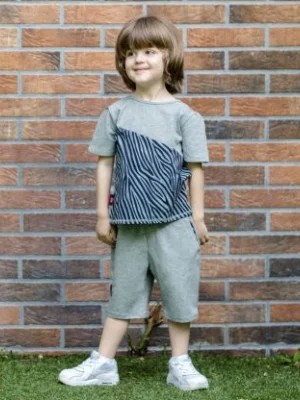 Zdjęcie produktu Short Pants Grey Pockets Abstract Stripes iELM