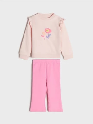 Zdjęcie produktu Sinsay - Komplet: bluza i spodnie - różowy