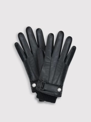Zdjęcie produktu Skórzane czarne rękawiczki męskie Pako Lorente