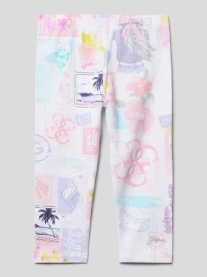 Zdjęcie produktu Spodnie capri z nadrukiem na całej powierzchni Guess
