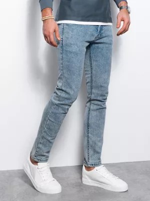 Zdjęcie produktu Spodnie męskie jeansowe SKINNY FIT - jasnoniebieskie V2 P1062
 -                                    M