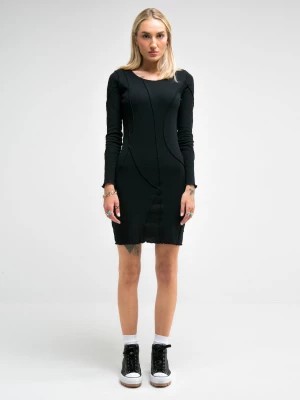 Zdjęcie produktu Sukienka damska dopasowana czarna Malgosara 906 BIG STAR