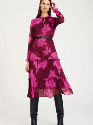 Zdjęcie produktu Sukienka damska z długim rękawem w kwiaty Greenpoint