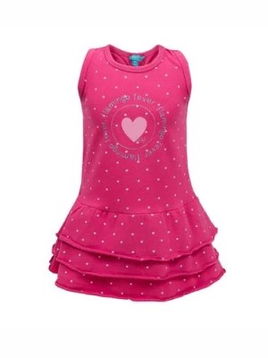 Zdjęcie produktu Sukienka dziewczęca bez rękawów, różowa, serce, Lief