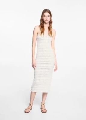 Zdjęcie produktu Dzianinowa sukienka midi z rozcięciem MANGO TEEN