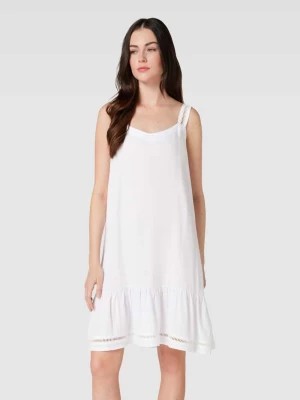 Zdjęcie produktu Sukienka mini z czystej wiskozy z ażurowym wzorem Pinklabel
