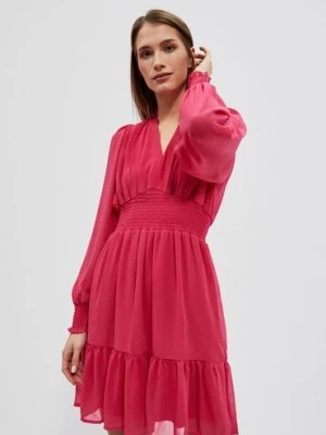 Zdjęcie produktu Sukienka z długim rękawem różowa Moodo
