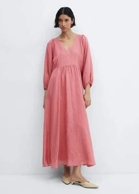 Zdjęcie produktu Sukienka z ramii z bufiastym rękawem Mango