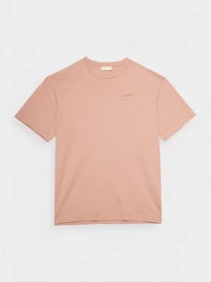 Zdjęcie produktu T-shirt oversize z haftem męski - koralowy OUTHORN