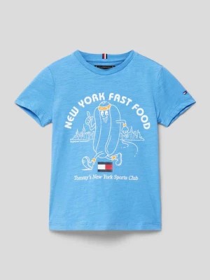Zdjęcie produktu T-shirt z nadrukiem z logo model ‘FUN’ Tommy Hilfiger Teens