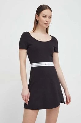 Zdjęcie produktu Tommy Jeans sukienka kolor czarny mini rozkloszowana DW0DW17924