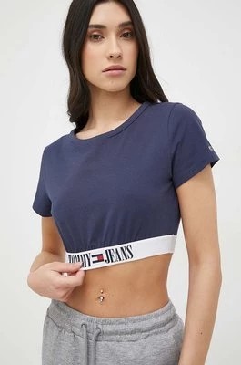 Zdjęcie produktu Tommy Jeans t-shirt bawełniany kolor granatowy