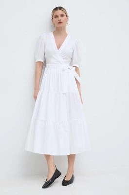 Zdjęcie produktu Twinset sukienka kolor biały midi rozkloszowana