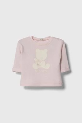 Zdjęcie produktu United Colors of Benetton bluza bawełniana niemowlęca kolor różowy z nadrukiem