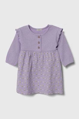 Zdjęcie produktu United Colors of Benetton sukienka niemowlęca kolor fioletowy mini rozkloszowana