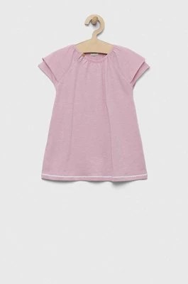 Zdjęcie produktu United Colors of Benetton sukienka niemowlęca kolor różowy mini rozkloszowana