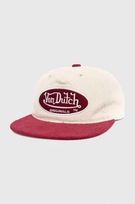 Zdjęcie produktu Von Dutch czapka z daszkiem bawełniana kolor czerwony z aplikacją