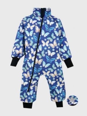Zdjęcie produktu Waterproof Softshell Overall Comfy Denim Blue Butterflies Bodysuit iELM