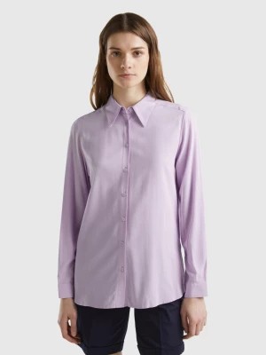 Zdjęcie produktu Benetton, Regular Fit Shirt In Sustainable Viscose, size XS, Lilac, Women United Colors of Benetton