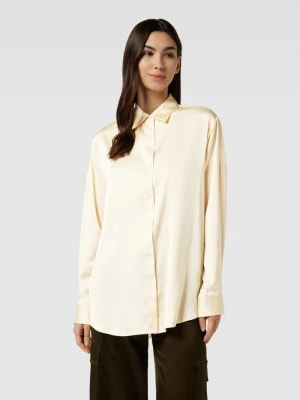 Zdjęcie produktu Bluzka koszulowa z imitacji satyny model ‘Ecosy’ HUGO