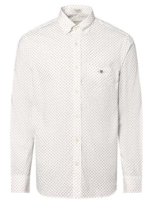 Zdjęcie produktu Gant Koszula męska Mężczyźni Regular Fit Bawełna biały wzorzysty,