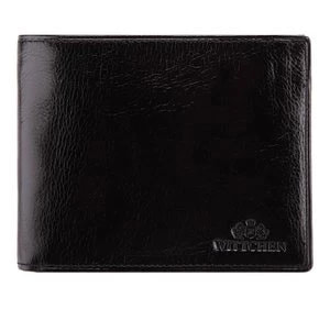 Zdjęcie produktu Męski portfel ze skóry z rozkładanym panelem czarny Wittchen
