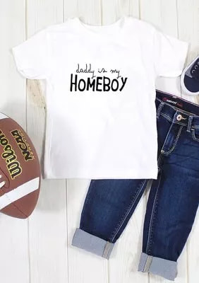 Zdjęcie produktu T-shirt dziecięcy " daddy is my homeboy"
