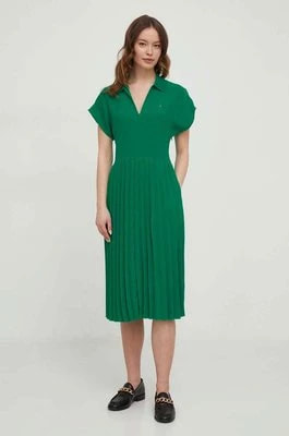 Zdjęcie produktu Tommy Hilfiger sukienka kolor zielony mini rozkloszowana WW0WW41868