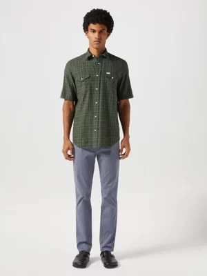 Zdjęcie produktu Wrangler Short Sleeve Western Shirt Green Indigo Size