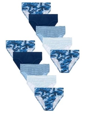 Zdjęcie produktu 10-pack slipek z motywem moro dla chłopca - niebieskie Minoti