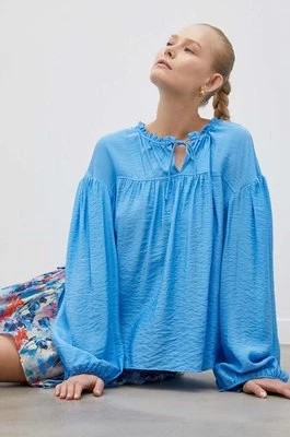 Zdjęcie produktu 2NDDAY bluzka damska kolor niebieski gładka