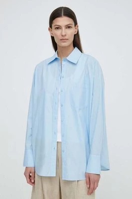 Zdjęcie produktu 2NDDAY koszula bawełniana 2ND Didier TT - Cotton Delight damska kolor niebieski relaxed z kołnierzykiem klasycznym 2242130257