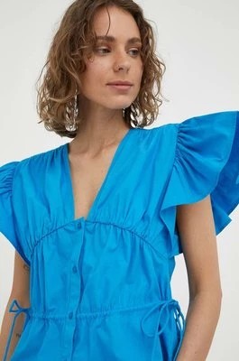 Zdjęcie produktu 2NDDAY koszula bawełniana damska kolor niebieski